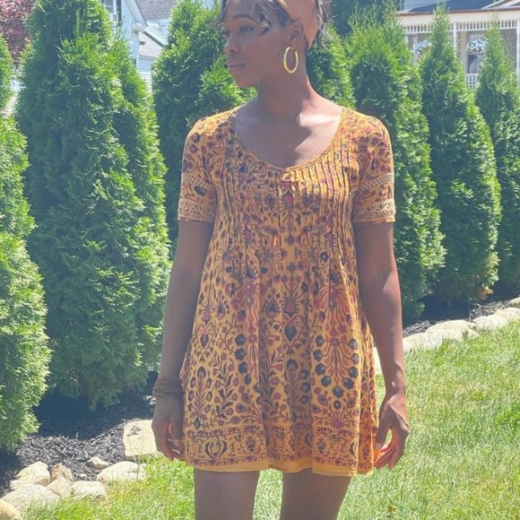 Urban Outfitters | Ecote Amethyst Pintucked Frock Dress - Picture 9 of 12